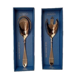 Mikasa BRAVO Salad Serving Spoon and Fork 18/10 Stainless Steel Set- BRAND NEW